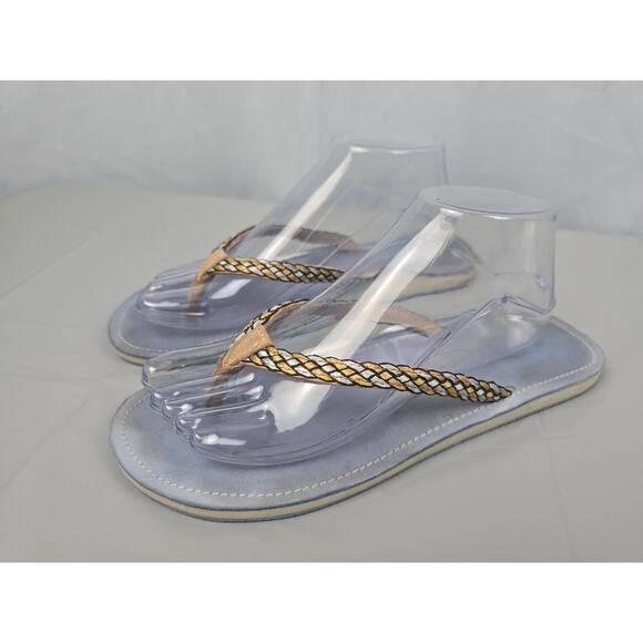 Tommy Bahama Women Braided Flip Flops Size 8 Whykiki - Picture 2 of 12